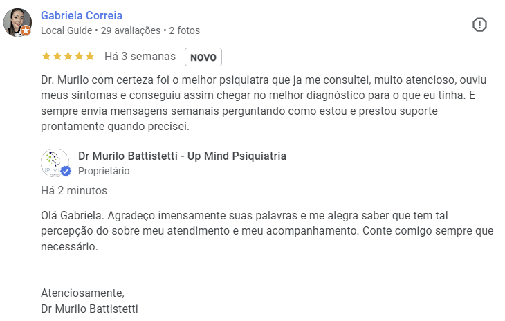 Depoimento real sobre consulta com Dr. Murilo Battistetti

